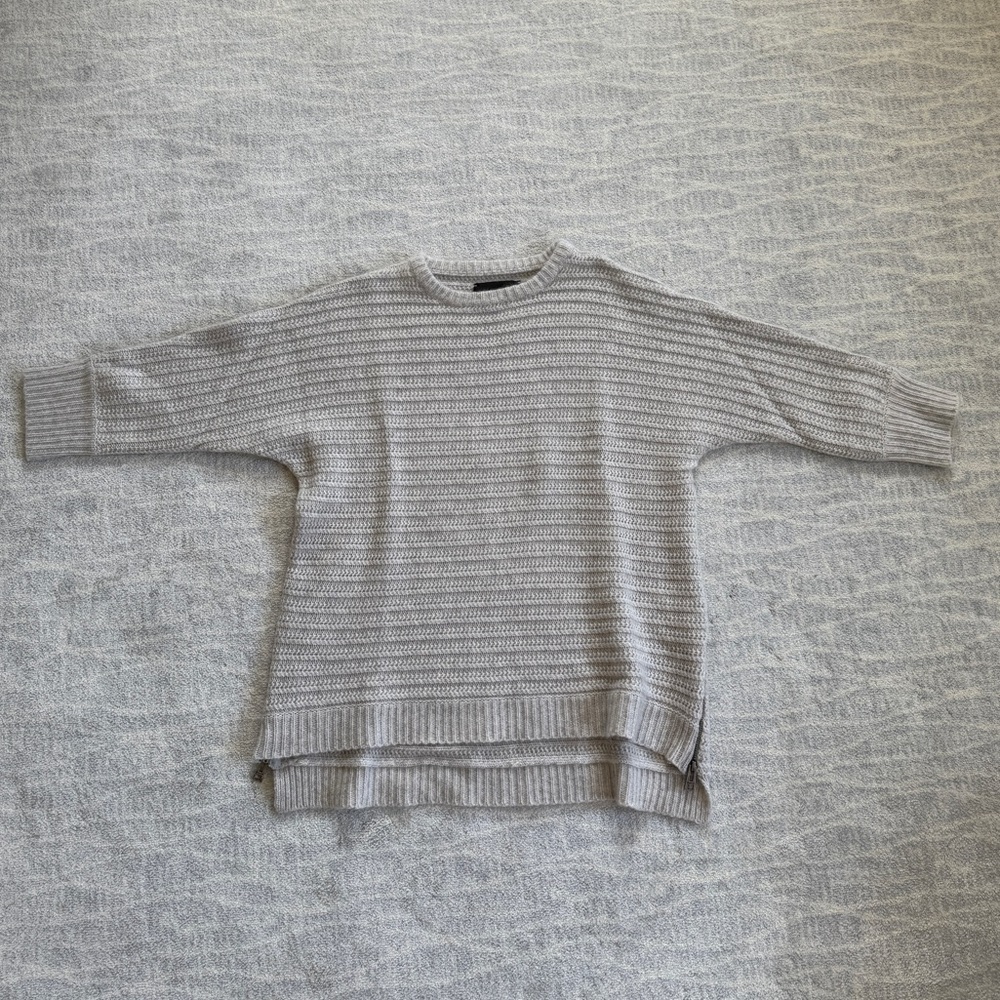 ZADIG & VOLTAIRE CASHMERE SCOOP NECK SWEATER, 3/4 sleeve